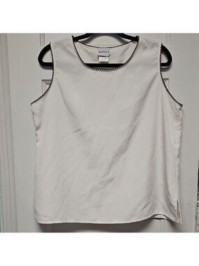 Bon Worth Women's Sleeveless Tank with Black Trim MP